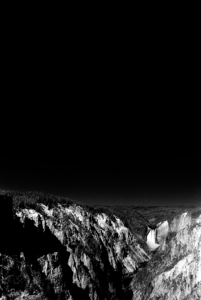 Red Filter and IR Filrm of the Lower Falls   Artist Point, Yellowstone National Park