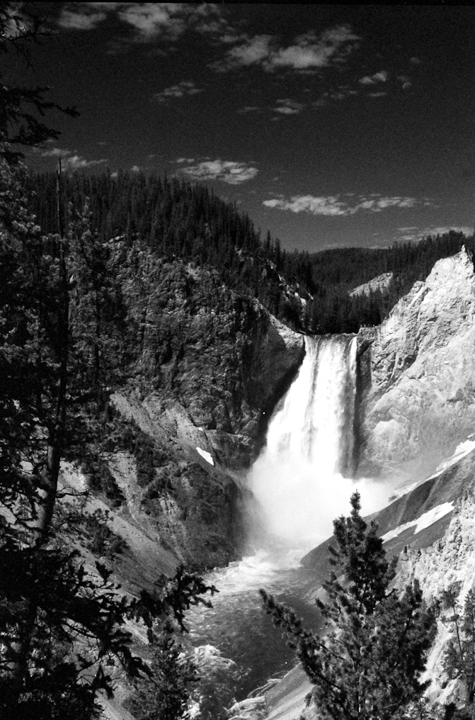 Red Filter and IR Filrm of the Lower Falls   Artist Point, Yellowstone National Park