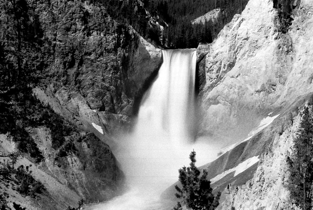 Red Filter and IR Filrm of the Lower Falls   Artist Point, Yellowstone National Park