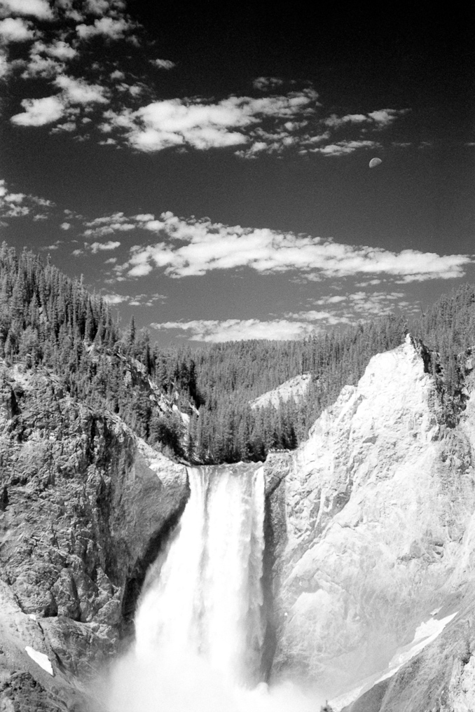 Red Filter and IR Filrm of the Lower Falls   Artist Point, Yellowstone National Park