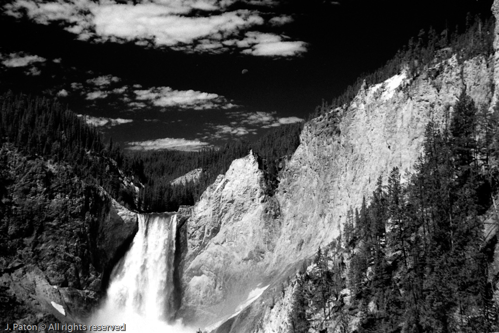 Red Filter and IR Filrm of the Lower Falls   Artist Point, Yellowstone National Park