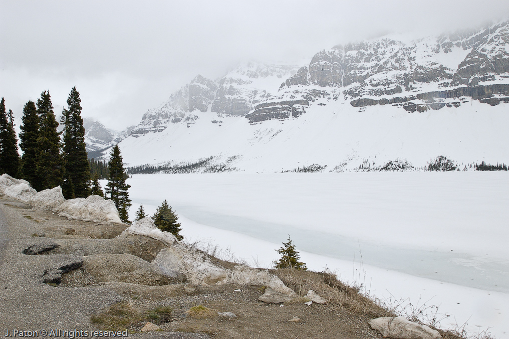 Snowy Bow Lake   Icefield Parkway, Banff National Park, Alberta Canada