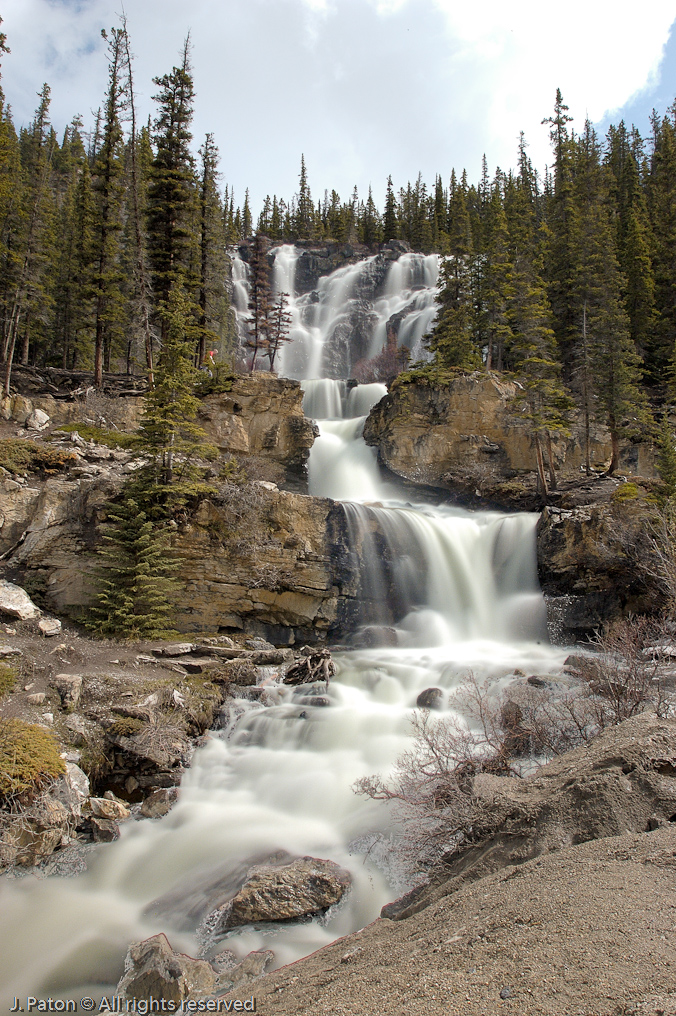 Tangle Falls Daytime Long Exposure   Icefield Parkway, Jasper National Park, Alberta, Canada
