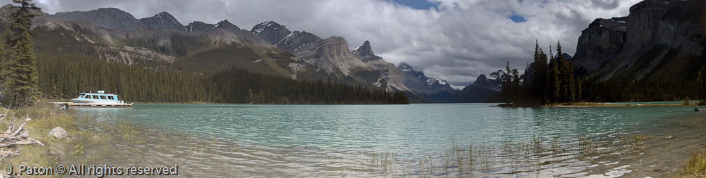 Maligne Lake from Wizard Island   Jasper National Park, Alberta, Canada