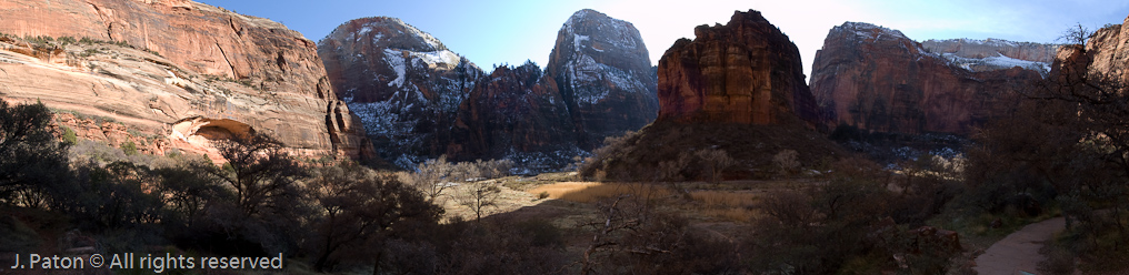 Great White Throne, The Organ, and Angels Landing   Zion National Park, Utah