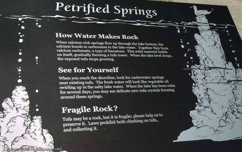 Tufa Information   Mono Lake State Natural Reserve, California