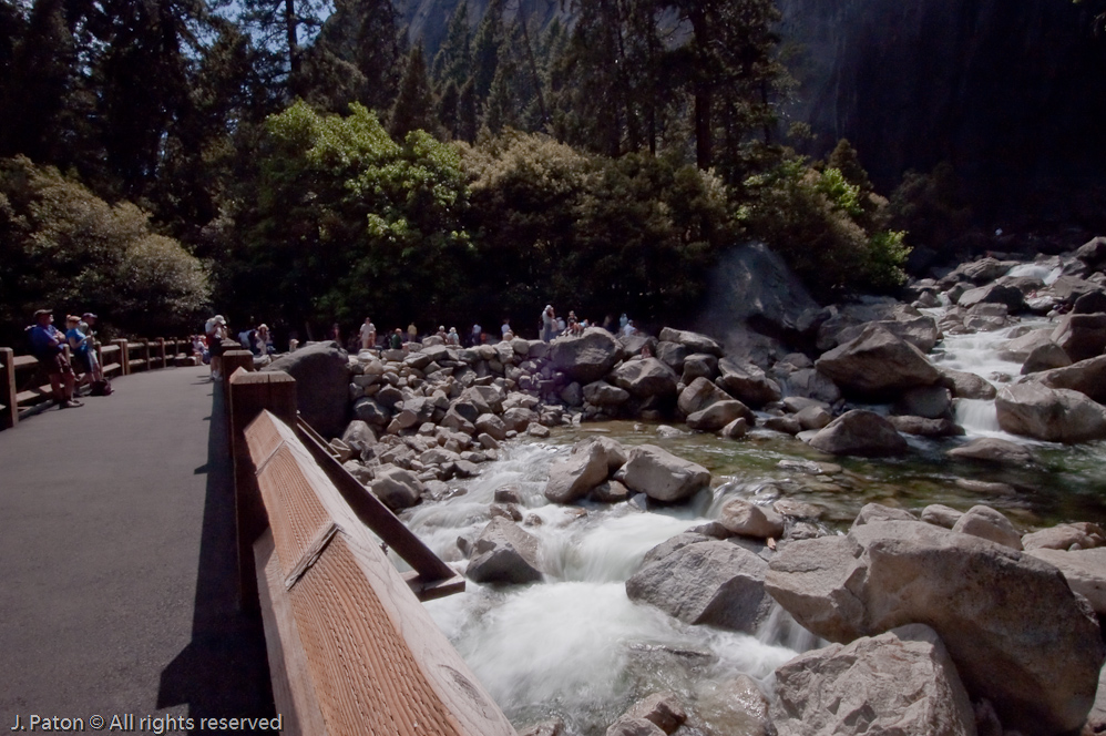 Viewing Area at Lower Yosemite Falls   Yosemite National Park, California