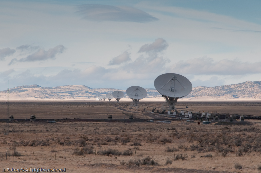 Looking Down A Line of Dishes   Very Large Array, National Radio Astronomy Observatory, New Mexico