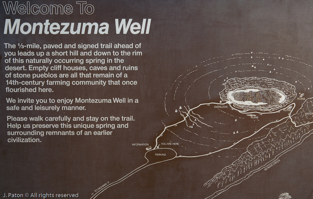 Welcome Sign   Montezuma Well, Montezuma Castle National Monument, Arizona