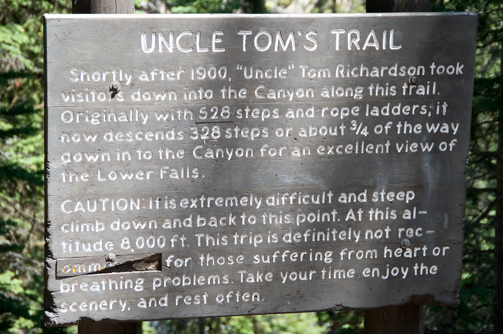 Lower Falls   Uncle Tom's Trail, Yellowstone National Park