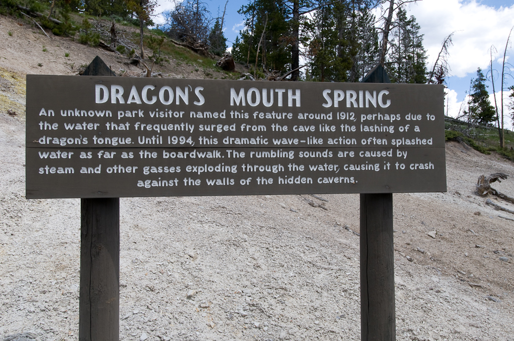 Dragon's Mouth Spring   Mud Volcano Area, Yellowstone National Park