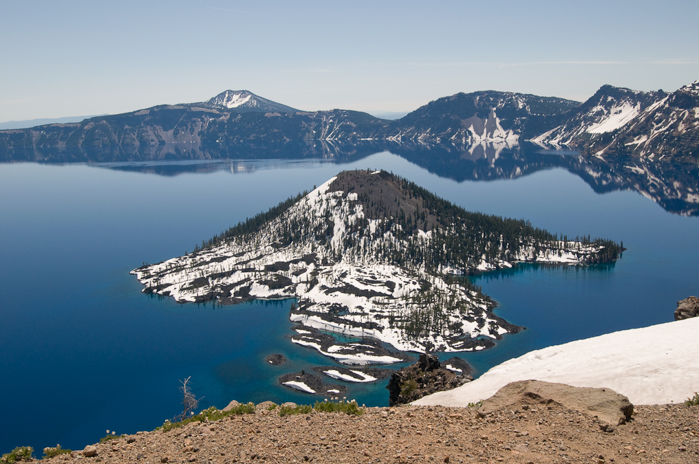 Wizard Island from Watchman View Point   Crater Lake National Park