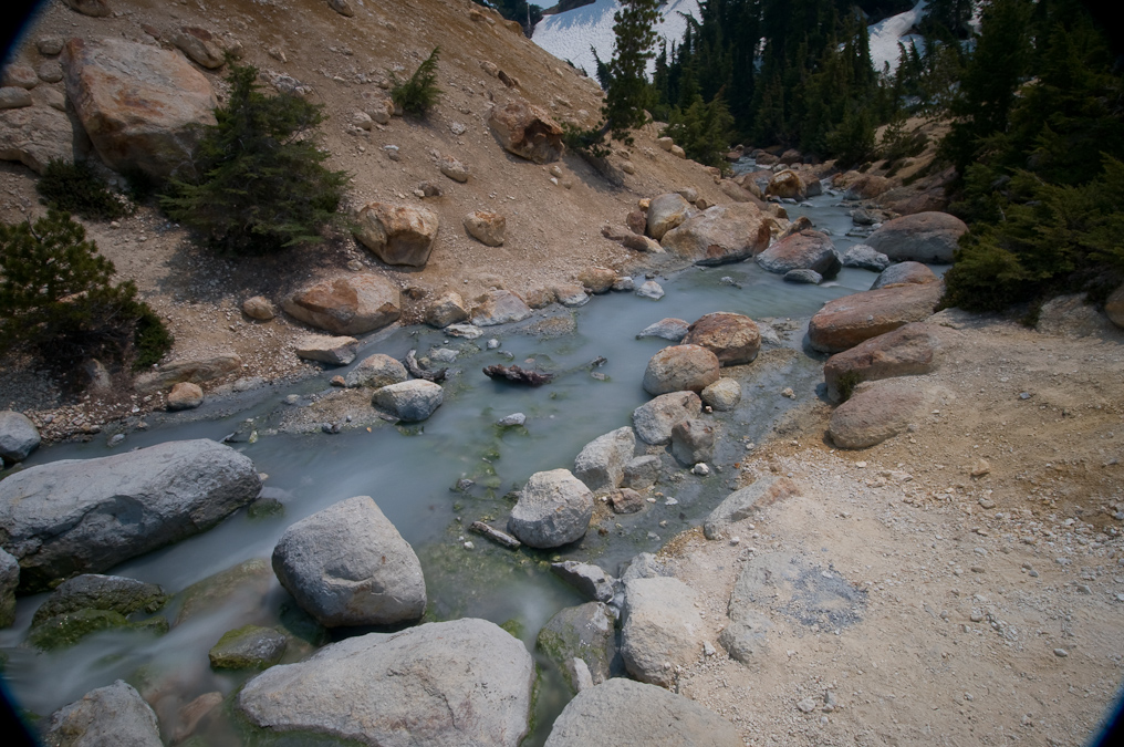 Runoff from Thermal Features on Bumpass Hell Trail   Lassen Volcanic National Park