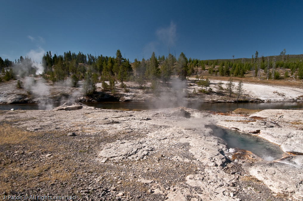 Fan, Mortar, and Spiteful Geysers   Upper Geyser Basin, Yellowstone National Park, Wyoming