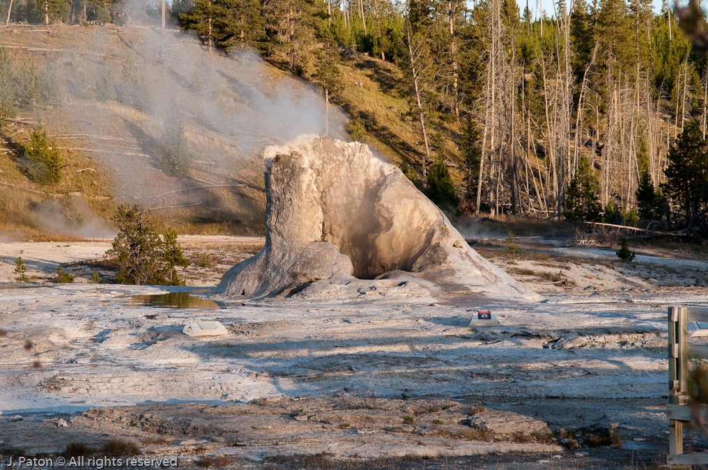 Giant Geyser at Sunset   Upper Geyser Basin, Yellowstone National Park, Wyoming