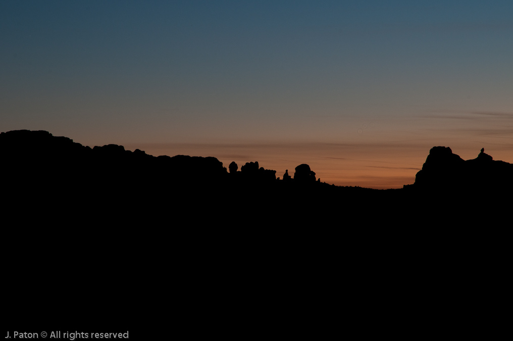 Sunset from Delicate Arch   Arches National Park, Utah