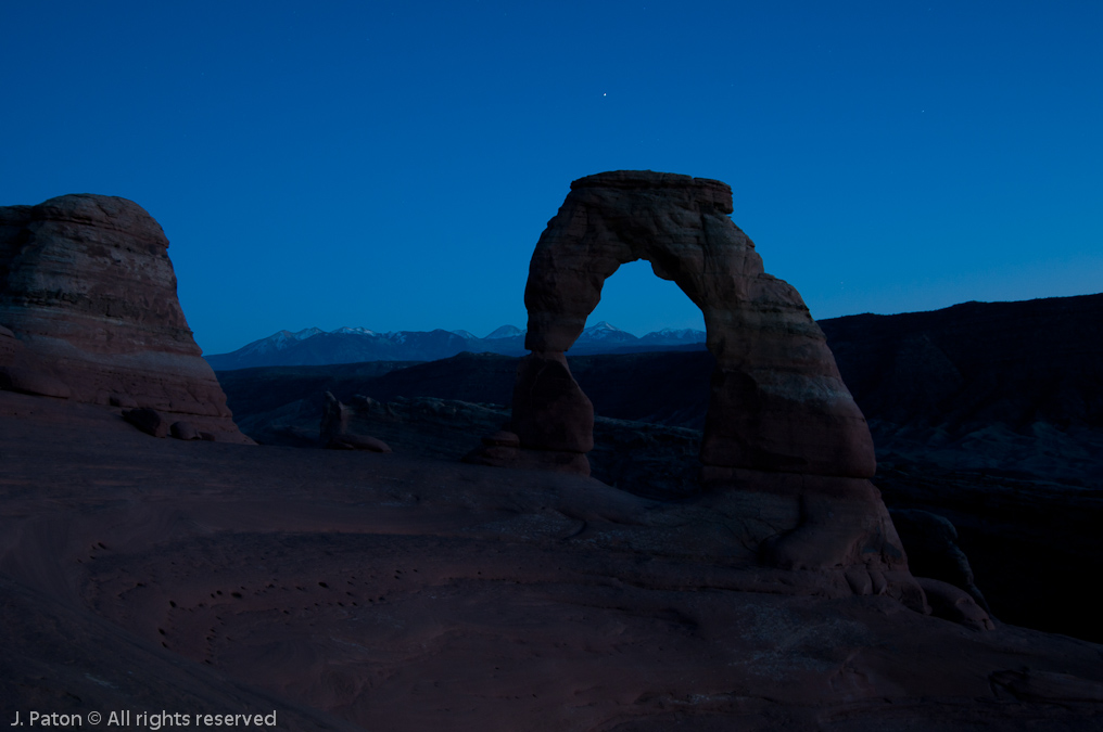 First Star From Delicate Arch   Arches National Park, Utah