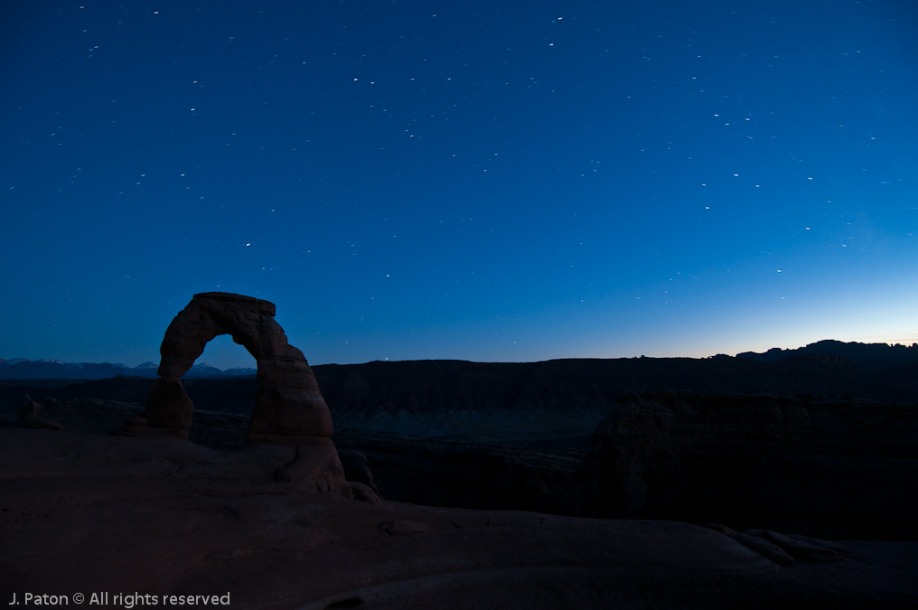 Stars at Sunset   Arches National Park, Utah
