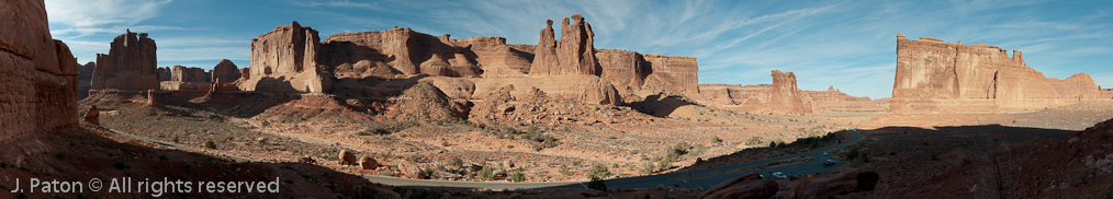 Three Gossips at the Courthouse Towers Viewpoint   Arches National Park, Utah