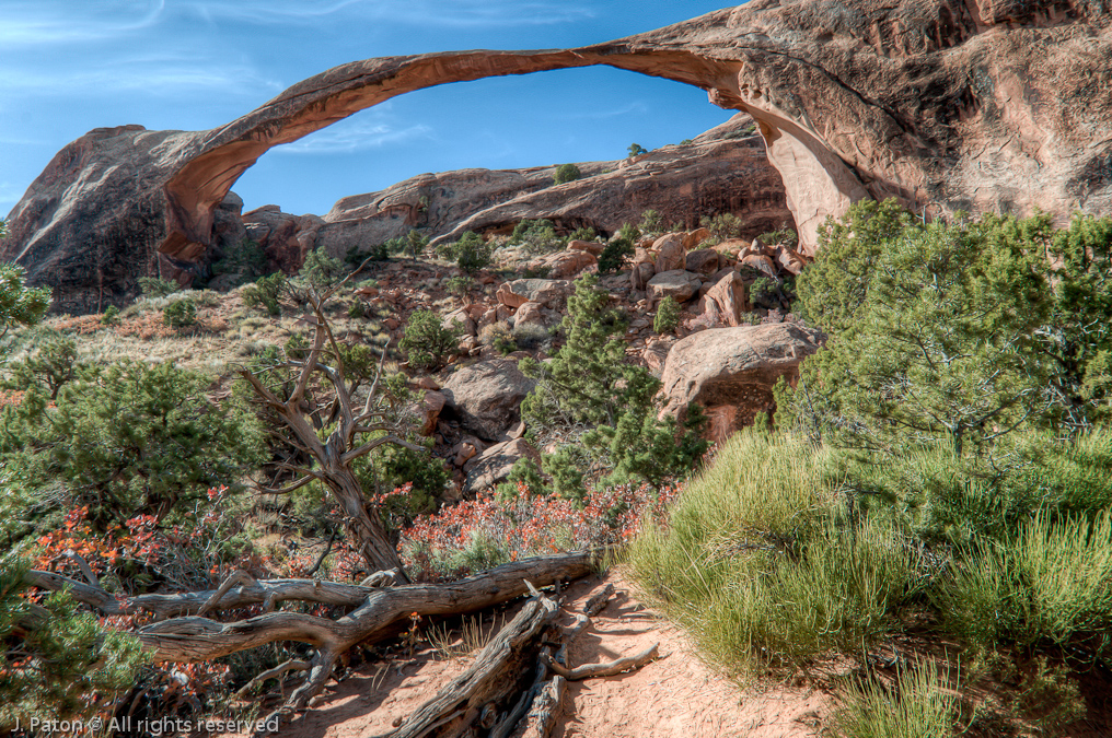 Landscape Arch HDR   Devils Garden Trail, Arches National Park, Utah