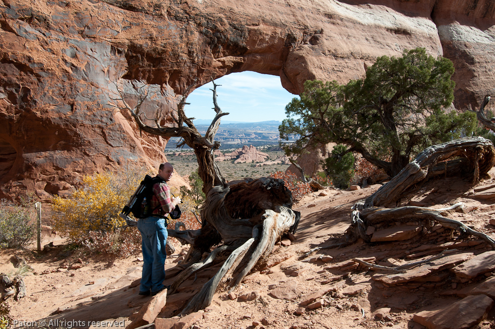 Bob at Partition Arch   Devils Garden Trail, Arches National Park, Utah