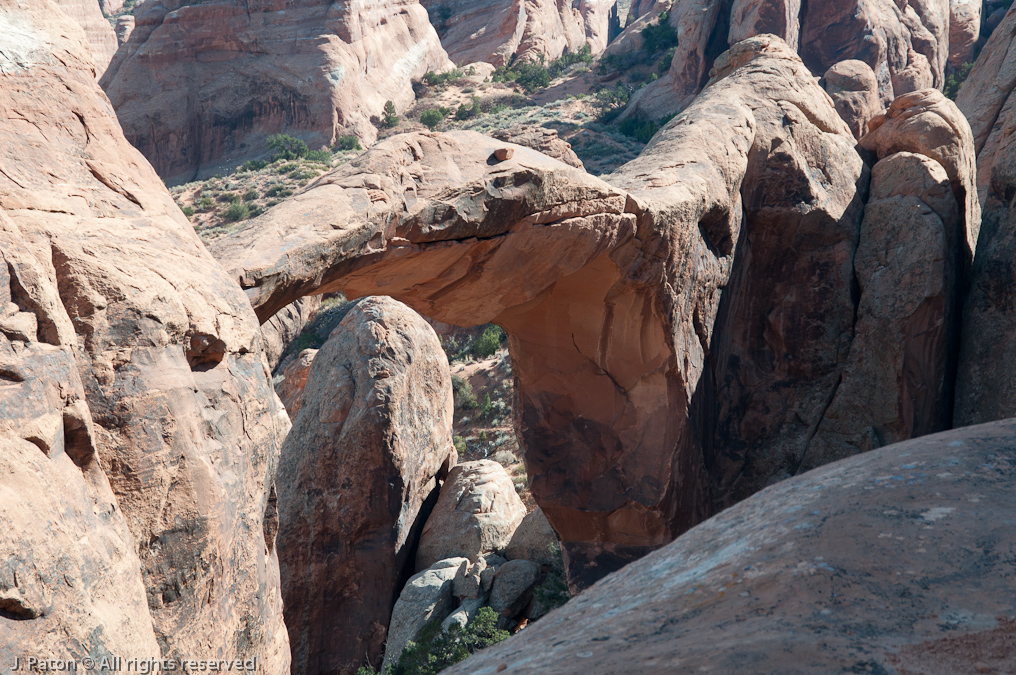 Back of Landscape Arch   Devils Garden Trail, Arches National Park, Utah