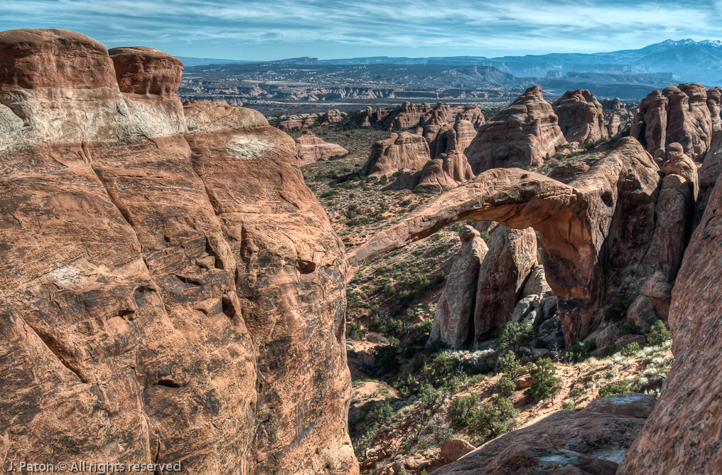 Back of Landscape Arch HDR   Devils Garden Trail, Arches National Park, Utah