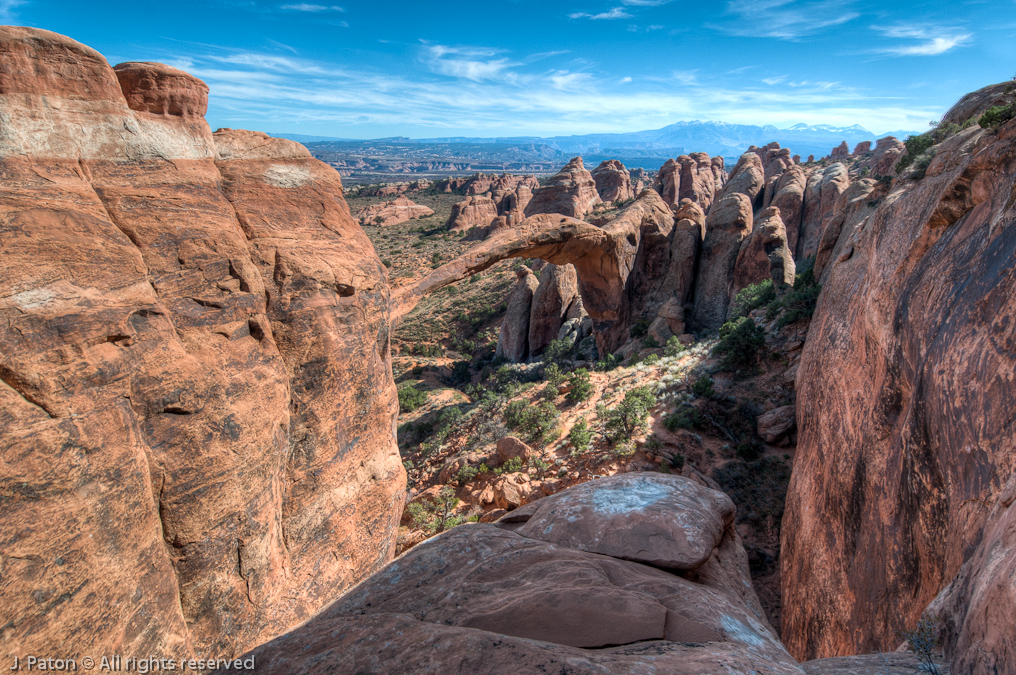 Back of Landscape Arch HDR   Devils Garden Trail, Arches National Park, Utah