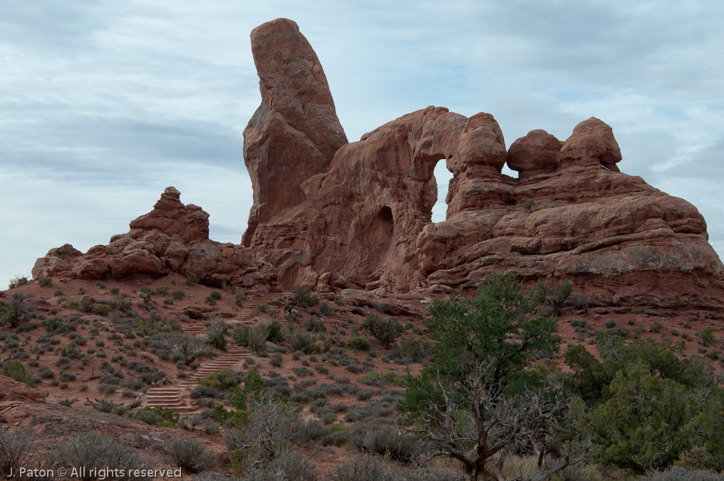 Turrent Arch from the Side   Arches National Park, Utah