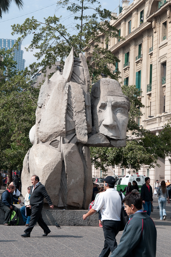 Town Square Statue   Plaza de Armas, Santiago, Chile