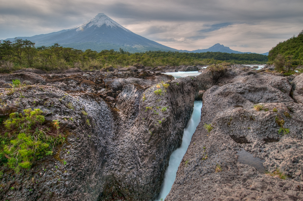Falls at Río Petrohué   Vicente Pérez Rosales National P