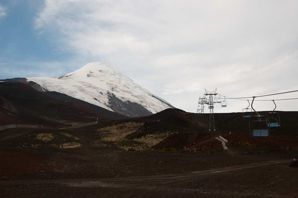 View from Ski Lift on the way to the first crater   Osorno Volcano, Lake District, Chile