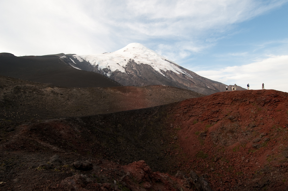 Red Crater and the Osorno Peak   Osorno Volcano, Lake District, Chile