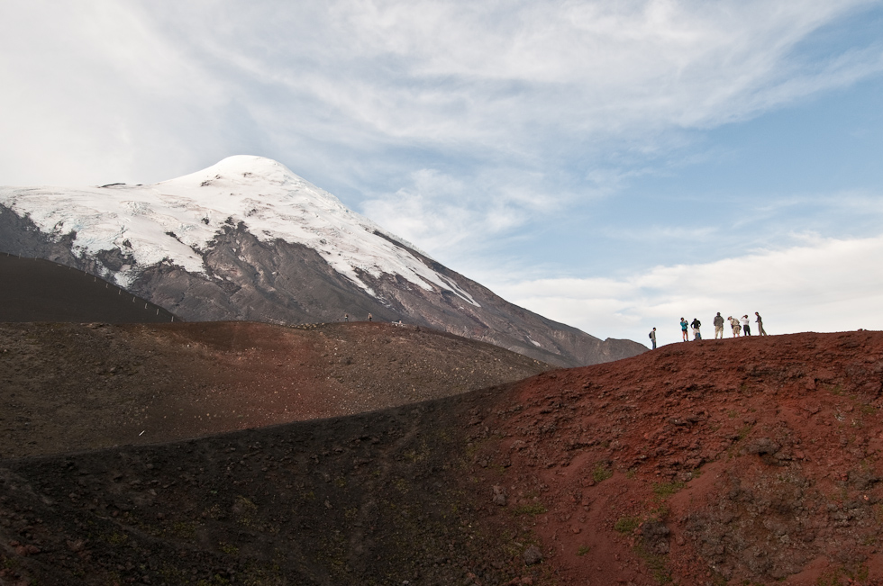 Red Crater and the Osorno Peak   Osorno Volcano, Lake District, Chile