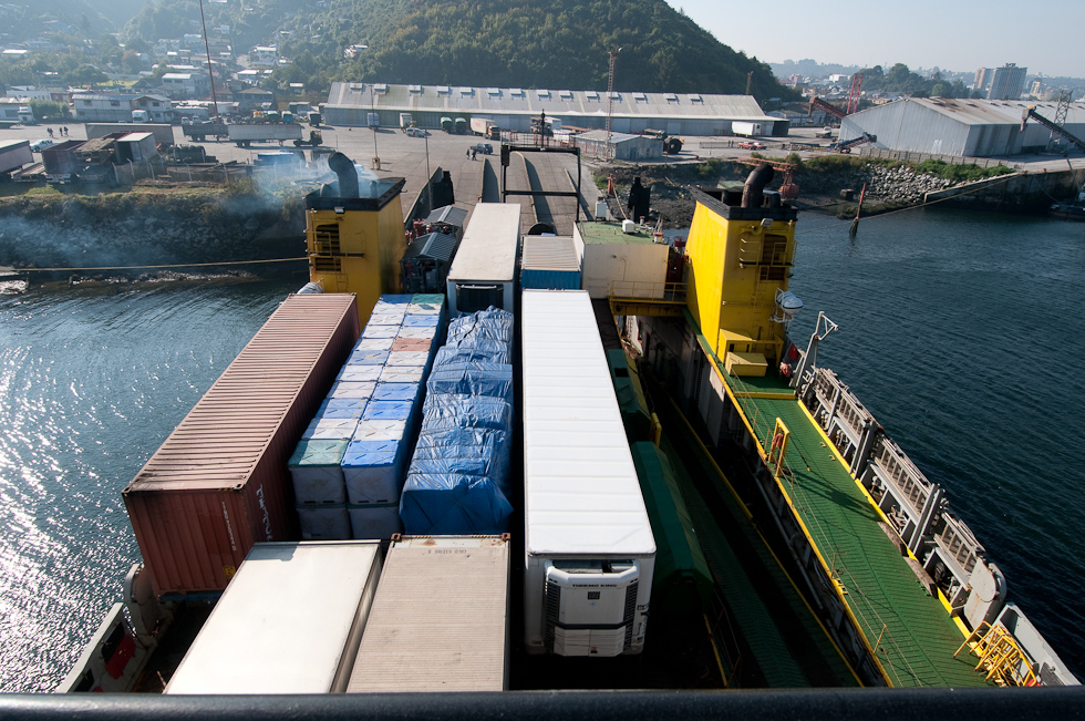 View of some of our Cargo   Puerto Montt, Chile