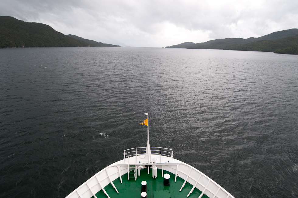 The View Up Front   Chilean Fjords