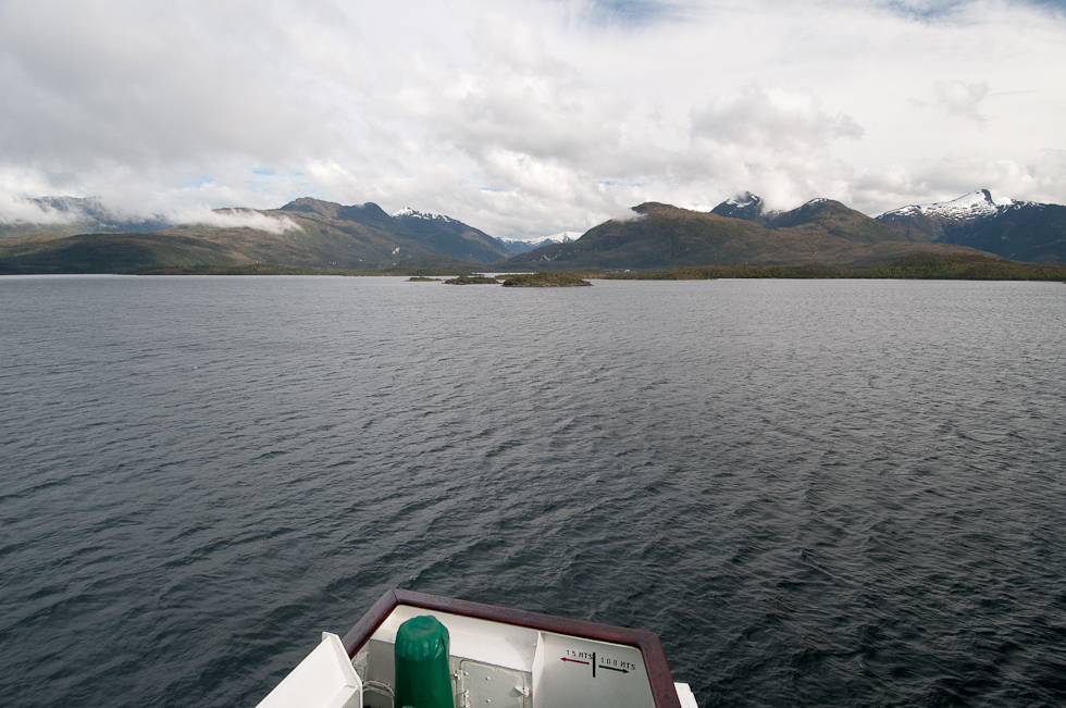 Approaching our one stop   Puerto Eden