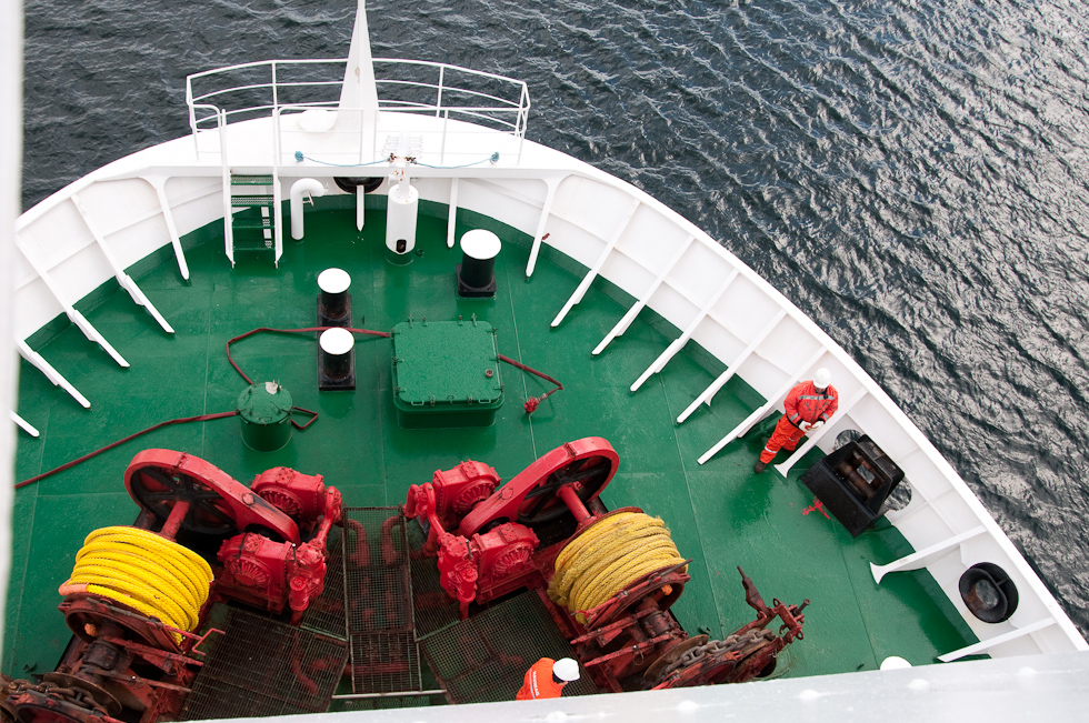 Getting Ready to Drop Anchor   Puerto Eden