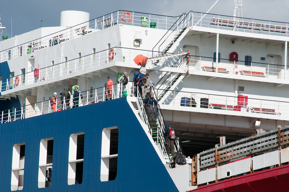 Disembarking   Puerto Natales, Chile