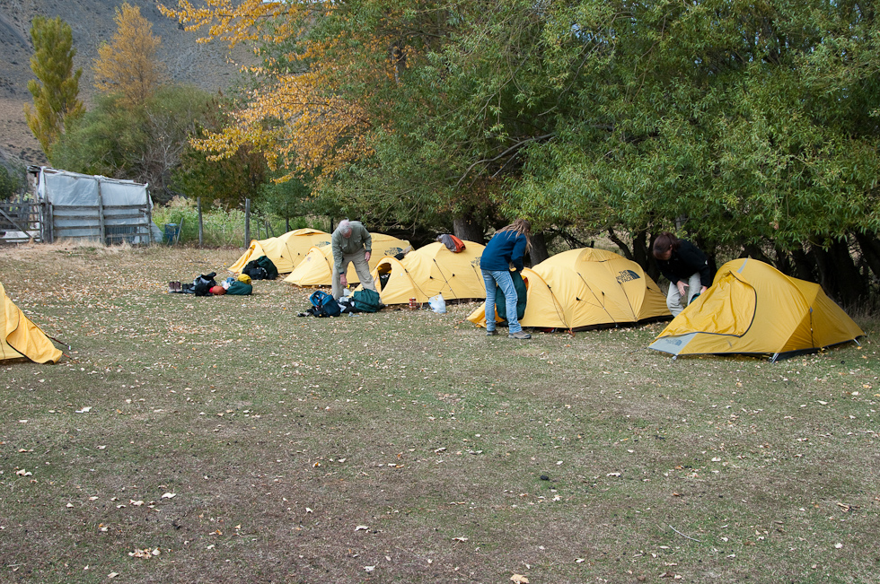 Unpacking for the night   Near Torres del Paine National Park, Chile
