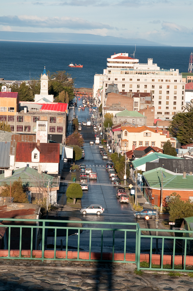 Strait of Magellan and my shadow   Punta Arenas, Chile