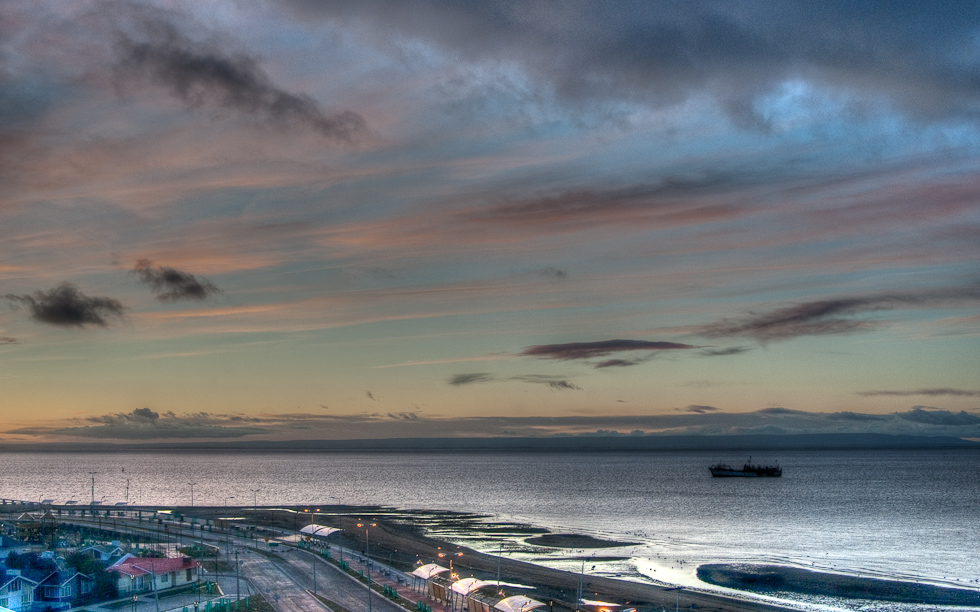 Morning View from Hotel   Punta Arenas, Chile