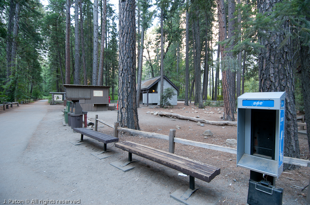 Happy Isles Shuttle Bus Stop   Happy Isles, Yosemite National Park, California