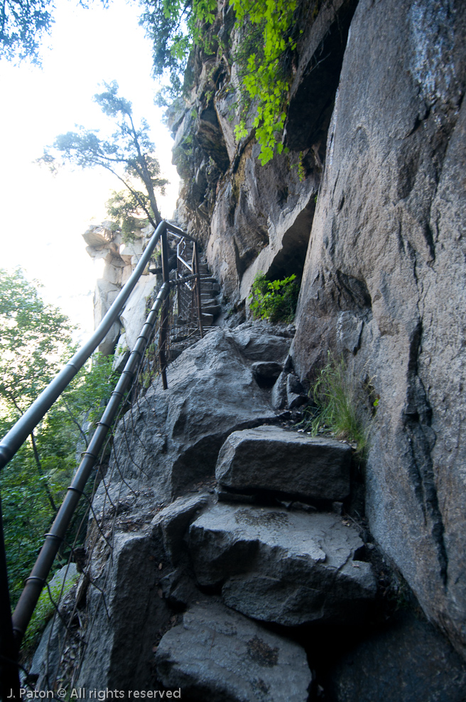 Trail up to the brink of Vernal Fall   Mist Trail, Yosemite National Park, California