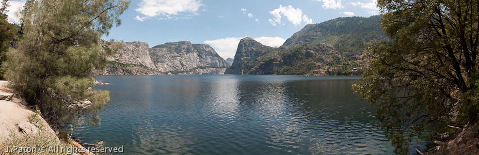Hetch Reservoir and Wapama Fall   Hetch Hetchy, Yosemite National Park, California