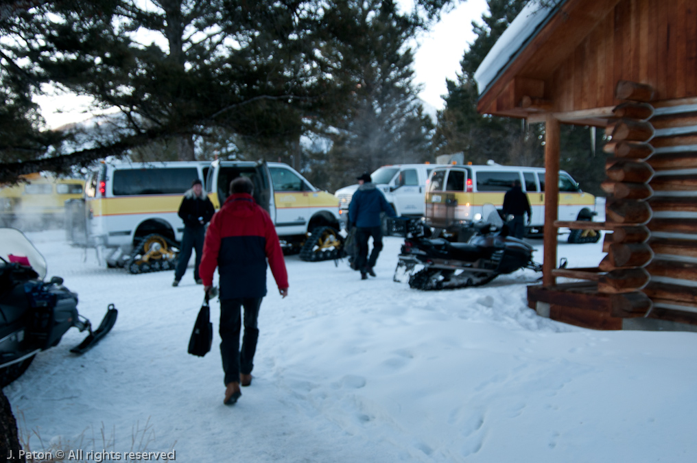 Vehicle Switchover   Mammoth Hot Springs, Yellowstone National Park, Wyoming