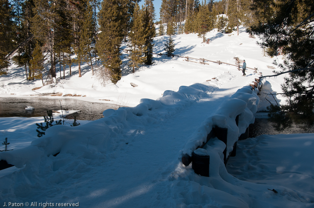 Snowy Bridge   Old Faithful Area, Yellowstone National Park, Wyoming
