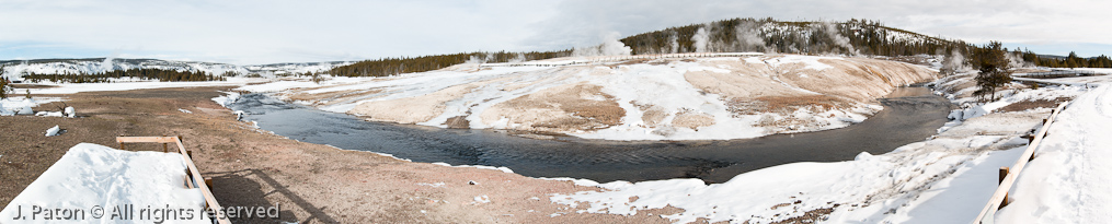 Firehole River and Boardwalks   Old Faithful Area, Yellowstone National Park, Wyoming