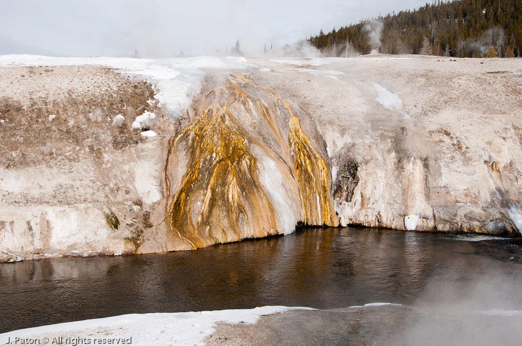 Outflow into the Firehole River   Old Faithful Area, Yellowstone National Park, Wyoming
