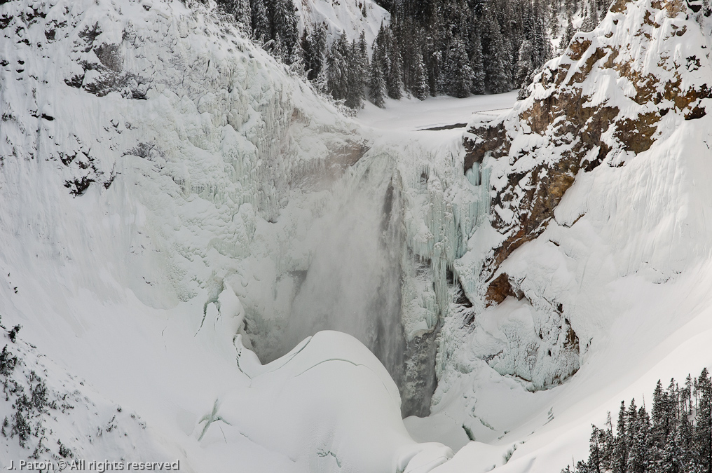 Lower Falls in the Winter   Grand Canyon of the Yellowstone, Yellowstone National Park, Wyoming